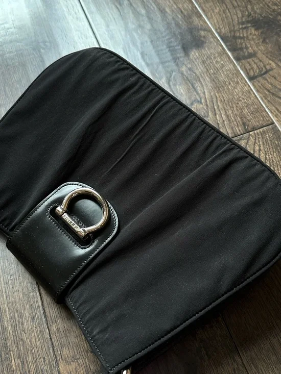 Authentic Celine vintage nylon black hobo shoulder bag - Picture 3 of 16